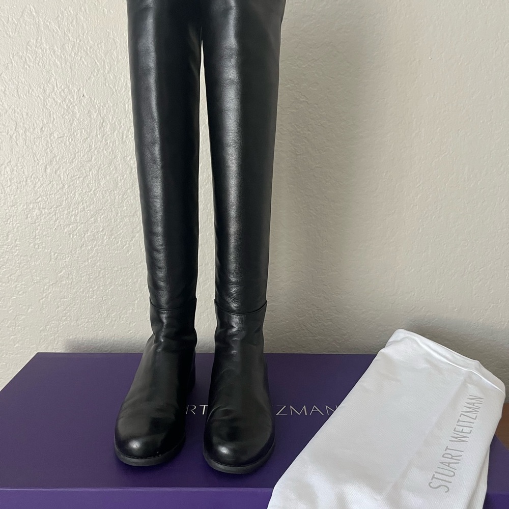 Stuart Weitzman Black Leather Tall Boots